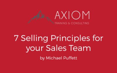 7 Selling Principles For Your Sales Team
